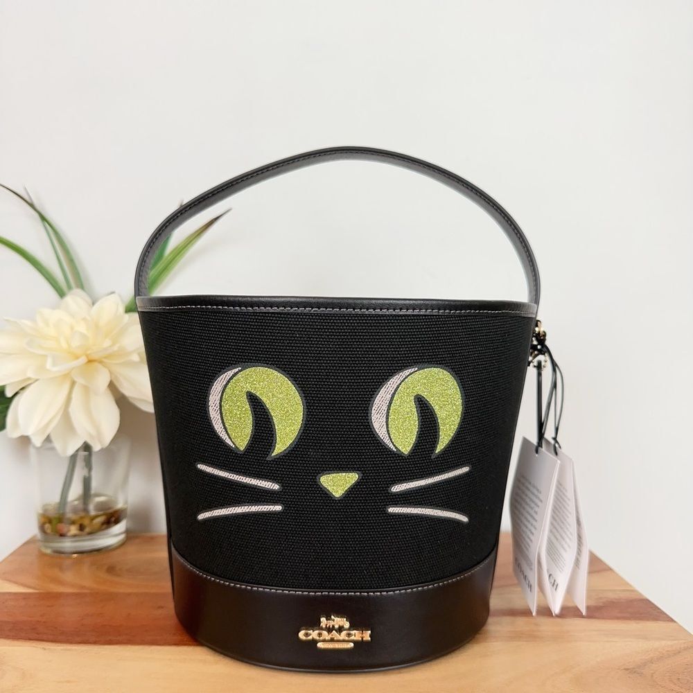 NWT Coach Trick Or Treat Bucket With‎ Halloween Cat